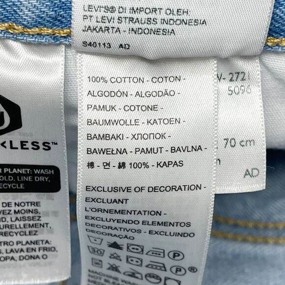 Levi’s 501 High Rise Light Wash 100% Cotton Button Fly Shorts Women’s Size 28 - Picture 9 of 9